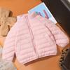 Comércio Exterior Roupas de Algodão Infantil Novo Estilo 2025 Leve e Fino Gola Alta Cor Doce Roupas Acolchoadas de Algodão Infantil para Crianças Pequenas e Médias Jaqueta Acolchoada de Algodão Quente para Bebê