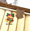 142 Colgantes de Navidad Colgantes de Aleación con Gota de Aceite Accesorios para Joyería DIY Colgante de Papá Noel Muñeco de Nieve Campana