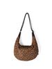 Bolso de Mano Niche de Alta Gama de Otoño e Invierno 2024 de Cuero Suave, Bolso Dumpling, Moda Casual Coreana, Bolso de Hombro Leopardo de Moda para Mujer