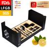 Juego de vajilla de acero inoxidable 1010 de Amazon para regalo transfronterizo, vajilla de regalo, juego de cuchillo, tenedor y cuchara para carne estilo occidental, 24 piezas