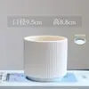 Maceta de cerámica simple de gran diámetro estilo ins con plato para uso doméstico suculenta phalaenopsis planta araña pothos bonsái liquidación