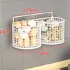 Estante de Almacenamiento Redondo para Cocina con Jengibre y Ajo, Caja de Almacenamiento sin Taladro para Condimentos de Cebolla, Jengibre y Ajo, Cesta de Verduras para Montar en la Pared