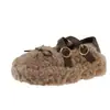 Los Zapatos de Boca Baja Son Ligeros y Te Acompañarán en los Buenos Momentos. Negro, Beige, Marrón, Cuero de Vaca de Primera Capa Cuñas de Goma