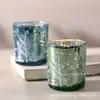 Suporte de Vela para Árvore de Natal Vidro Galvanizado Aromaterapia Mesa Decoração de Casa em Estoque