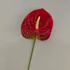 Flor de palma roja de un solo tallo para arreglos florales, palma de flamenco decorativa, flor de palma roja artificial, decoración suave para el hogar y bodas, arte floral