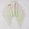 Nuevo Pincel de Maquillaje Cangzhou Mango de Madera 12 Cerdas Suaves Pincel Plano para Base de Maquillaje Set Completo de Herramientas de Belleza