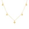 Collar de Clavícula de Plata Esterlina S925 con Diamantes Incrustados de Estrella de Cuatro Puntas Europeo y Americano Más Vendido Collar de Diseño de Nicho Elegante