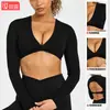 Giro Transfronterizo Ropa de Fitness de Manga Larga para Mujer Correr Deportiva Casual Camiseta de Manga Larga Elástica Top de Yoga