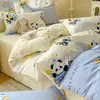Juego de Ropa de Cama de Cuatro Piezas 100% Algodón Estilo Nuevo 2026 Funda Nórdica de Algodón Completo Sábana Bajera Sábana Plana Juego de Tres Piezas para Dormitorio de Estudiante Cama Individual 3