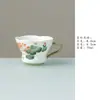 Caneca Mestra de Cerâmica com Cabo Pintado à Mão de Lótus e Orvalho, Borda Floral, Xícara de Chá Feita à Mão para Mulheres, Conjunto de Chá Kung Fu