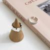 Anillo Abierto de Plata de Ley 925 Yinruitai con Textura Irregular para Mujer, Anillo de Dedo Índice Retro de Moda con Siete Perlas
