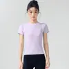 Camiseta Deportiva de Manga Corta Transpirable Ligera de Alta Calidad Ropa de Yoga para Mujer Running Pilates Entrenamiento Fitness Top Verano