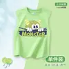 Chaleco de Algodón para Niños de Verano Estilo Western de Dibujos Animados Nuevo Sin Mangas Ropa para Niños Grandes Moda para Bebés Top Sin Mangas