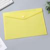 A4 a5 Transparente Snaps File Bag Student Color Folder pp Plástico Office Storage Bag logotipo imprimível