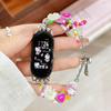 Botón de Lazo Botón de Gato Botón de Metal Correa de Pulsera Adecuado para Xiaomi Mi Band 9/8 Generación