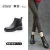 Botas Martin de Cuero Genuino Vintage con Forro Polar para Mujer, Botines Casuales Cortos para Combinar con Todo, Británicas de Tacón Grueso, Otoño e Invierno, Nuevas Botas con Forro Polar al Por Mayor