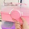 Caixa de ferramentas de arte, pincel, guache, caixa de armazenamento, caixa de pintura, caixa de remédios domésticos multifuncional, estojo de manicure portátil