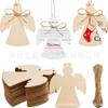 Artesanato de Madeira Prontas Peças de Madeira em Branco Decoração de Homem de Gengibre de Páscoa Enfeites de Natal Etiquetas de Presente DIY