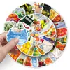 50 Pegatinas Realistas de Comida Empaquetada, Frutas y Verduras, Creativas Impermeables Decorativas Guka Pegatinas para Termo y Diario