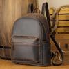 Amazon Atacado Mochila Masculina Vintage de Couro Genuíno Couro Crazy Horse Grande Capacidade Casual para Uso Externo Mochila Escolar Portátil