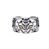Anillo de plata tailandesa estilo nacional Sutra del Corazón Valiente personalidad apertura anillo para hombre chicos retro Plata Marea dedo índice para hombre al por mayor