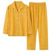 Pijama para Mulheres Primavera e Outono Manga Longa 100% Algodão Mães de Meia-Idade Feminino Fino Tamanho Grande Pode Ser Usado Fora de Casa Roupas Acessível Luxo