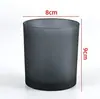 Ponto 8 090 320ml moderno simples cor fosca aromaterapia vidro porta-velas com tampa grande copo de vela ornamentos
