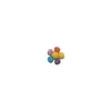 Goma Suave de PVC Accesorios de Flores Pequeñas Flor Fresca Pequeña de Cinco Pétalos Arcoíris Colgante Pequeño Accesorios para Joyería DIY Flor de Zapato de Gama Alta
