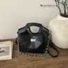 Bolso Cesta con Patrón de Diamantes de Comercio Exterior para Mujer, Bolso de Mano Nuevo de Alta Gama con Estilo, Bolso Cruzado de Hombro Fresco y Chic para el Trabajo