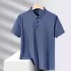 Camisa Polo de Hielo Refrescante con Protección Solar, Nueva Camiseta de Manga Corta de Verano para Hombre, Cuello Camisero sin Costuras, Estilo Delgado