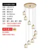 Lustre para Escada em Caracol Moderno Minimalista Criativo Sala de Estar Duplex Escada de Villa Nórdica Design de Cristal Luxo Leve