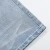 Calça Jeans Flare Clara Lavada, Estilo Hippie, com Vinco, Desgastada, Calça Casual Solta para Homens