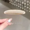 Luxo Leve e Sensação de Alta Qualidade, Pente de Cabelo com Strass Azul Claro, Ferramenta de Penteado Feminino, Pente para Franja Lateral, Acessório de Cabelo Versátil