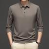 Camiseta de Manga Larga Live Hot para Hombre Primavera y Otoño Nueva Juventud Hombre de Gama Alta Casual de Negocios Contrastante Camisa Polo Lar