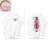 Xichun Fanxiang/Sem Tabus, Tudo é Adequado para Cultura de Tendência Nacional Estilo Retrô de Hong Kong Camisetas de Manga Curta para Homens e Mulheres Algodão Meia-Manga