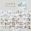 Libro de Pegatinas Yiniao: Serie Viento en la Encrucijada, Tema Paisaje Pegatinas Decorativas para Diario DIY, 40 Hojas, 6 Diseños