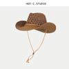 Chapéu de Cowboy Ocidental Verão Feminino Aba Grande Chapéu de Palha Respirável Guarda-sol Feminino Montanhismo Ao Ar Livre Acampamento Protetor Solar Praia Chapéu para Homens