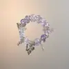 Pulsera de Cuatro Piezas de Cuentas Dulces Estilo Girly Mariposa Lujo Ligero Mejor Amiga Estudiante Regalo