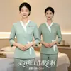 Centro de Maternidad Ropa de Trabajo para Niñera Club SPA Centro de Salud de Medicina Tradicional China Conjunto de Manga Media Ropa de Trabajo Uniforme de Técnica de Belleza Mujeres