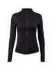 Chaqueta de fitness para mujer con cuello alto y cremallera, top deportivo entallado a la cintura, conjunto de pantalones de tiburón de cintura alta, ropa de yoga adelgazante y ajustada al cuerpo