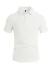 Camisa Xadrez de Manga Curta com Gola para Homem, Estilo Básico Business Casual, Camiseta Versátil com Gola para Homem, Amazon Verão Transfronteiriça