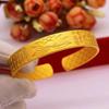 Pulseira de ouro de areia vietnamita joias de ouro falso femininas pulseira de abertura dragão e fênix joias de pavão brilhantes para stand atacado ao vivo