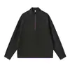 Estilo casual americano, cuello redondo, media cremallera, bloques de color, manga raglán, manga larga, top para hombre para primavera y otoño, 260g, corte holgado, deportivo y casual