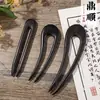 Novo Grampo de Cabelo Duplo em Forma de U de Alto Padrão Estilo Chinês, Grampo de Cabelo de Madeira, Acessório de Cabelo, Simples Moderno, Acessórios Estilo Antigo Hanfu, Atacado