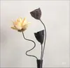 Haste de Flor Haste de Arame Feita à Mão Não. 2 Não. 4 Pinhas Lótus Arranjo de Flores Artesanal Material de Flores Secas Buquê Material Acabado Atacado