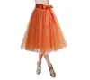AliExpress Explosions Saia de malha TUTU saia Amazon Solid Color Summer Saia de malha