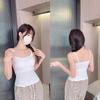 Camisola con rosca que combina con todo, para mujer, con cinturón y almohadilla de pecho integrada, ropa interior cómoda y adelgazante, top de tubo base.