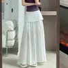 Falda Midi de Retazos de Malla de Doble Capa para Mujer, Nueva de Verano de Cintura Alta Fluida Adelgazante de Lápiz que se Ajusta a la Cadera de Longitud Media