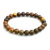Contas de Madeira de 8mm Pedra Vulcânica Yoga Contas Pulseira Retrô Pulseira para Homens e Mulheres Pedra Olho de Tigre Fosca Preta Pulseira de Pedra Vulcânica