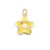 Acessórios para Pulseiras e Colares DIY Transfronteiriços, Pingentes de Coração, Charms de Cordão, Pingentes Florais Artesanais, Materiais para Pendurar em Bolsas